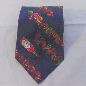 TABASCO Blue Hot Sauce Shrimp Skewer Tie  (*T16)